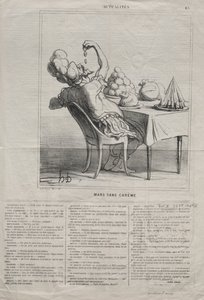 Actualiteiten Nr. 43: Maart zonder Vasten, 1869 door Honoré Daumier