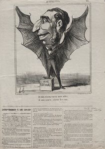 Actualiteiten No. 62: Ik ben een vogel, zie mijn vleugels, 1869 door Honoré Daumier