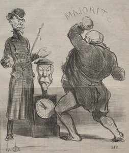 Actualiteiten plaat 183: Krachtproef door Honoré Daumier