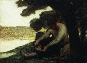 Na het zwemmen, c.1846 door Honoré Daumier