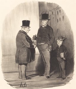 Ah! u bent sterk in Latijnse verzen, jonge man... door Honoré Daumier