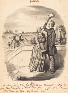Allons bon!... daar zijn de grafignons... door Honoré Daumier