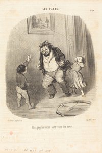 Kom op, papa... nog... tweeëndertig rondjes!... door Honoré Daumier