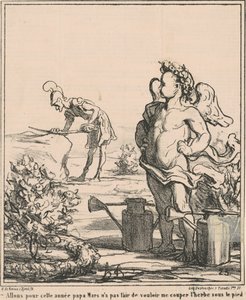 Allons pour année papa mars ... door Honoré Daumier