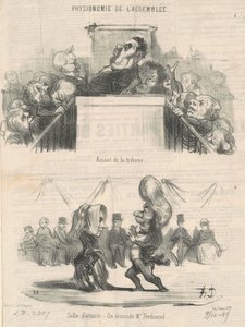 Aanval op de tribune door Honoré Daumier
