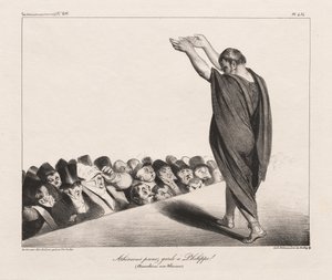 Atheners Pas Op voor Philip! (Demosthenes tot de Atheners) door Honoré Daumier