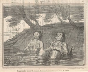 Hebbende ... de manier gevonden om de zomer aangenaam door te brengen door Honoré Daumier