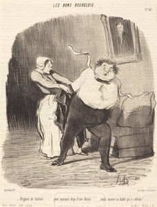 Bandiet van de kleermaker... alweer een pak... verkleind! door Honoré Daumier