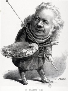 Spotprent door Honore Daumier, Franse graveur, schilder en beeldhouwer. Carjat gravure. Dim: 29,5x23cm. Arbaud Museum. door Honoré Daumier