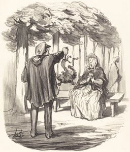 Is dat jouw hond? door Honoré Daumier