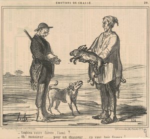 Hoeveel voor uw haas, vriend? door Honoré Daumier