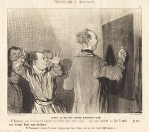 Hoe men een groot wiskundige wordt door Honoré Daumier