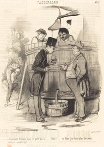 Hoe vindt u deze kleine wijn... door Honoré Daumier