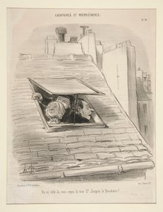De ce cote-la, vous voyez la tour St. Jaques la Boucherie! door Honoré Daumier