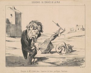 Discipelen van M. Cobden door Honoré Daumier