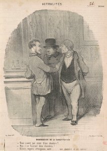 Discussie over de Grondwet door Honoré Daumier