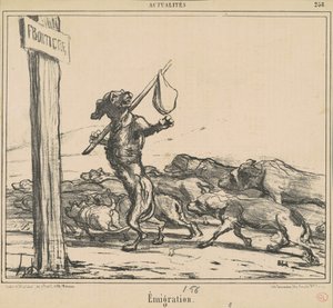 Emigratie door Honoré Daumier