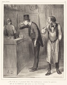 Daar is er een, hij zou wel eens ongelukkig kunnen zijn... door Honoré Daumier