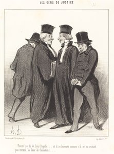 Weer verloren in het Koninklijk Hof... en hij klaagt... door Honoré Daumier