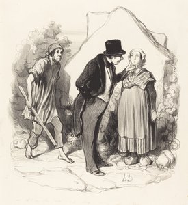 Zou uw man jaloers zijn... door Honoré Daumier