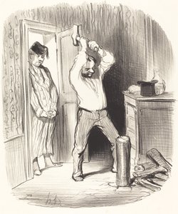 Is het god toegestaan... hout te hakken... door Honoré Daumier