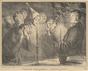 Bloei van de Cactus-grandiflorus... door Honoré Daumier