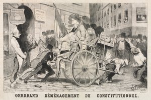 Grote verwijdering van de constitutionele vestiging door Honoré Daumier