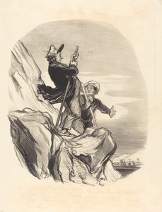 Gids, laten we gaan... in de naam van de hemel... door Honoré Daumier