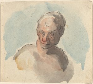 Hoofd van een Man door Honoré Daumier