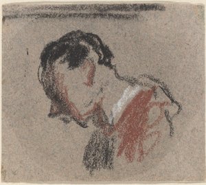 Hoofd van een man door Honoré Daumier