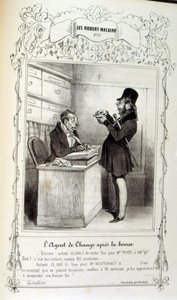 Illustratie over ideeën en legendes Philipon, onder de titel Les Cent en Robert Macaire door Honoré Daumier