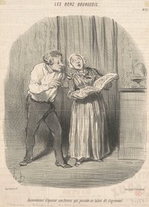 Nadeel van het trouwen met een vrouw die een talent heeft door Honoré Daumier
