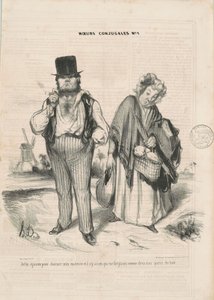 Ik heb je getrouwd om mijn bestaan te betoveren... door Honoré Daumier