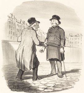 Ik arresteer je, slecht onderwerp... door Honoré Daumier