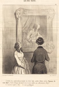 De kunstenaar heeft mij afgebeeld op het moment dat ik schrijf door Honoré Daumier