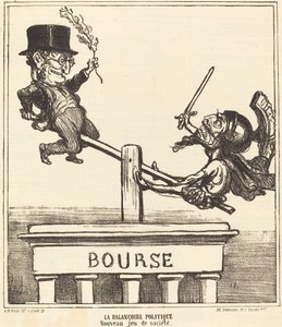 De politieke schommel door Honoré Daumier