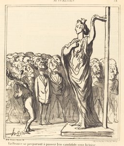 Frankrijk maakt zich klaar om te passeren... door Honoré Daumier