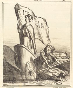 De Reactionaire Pers zoekt tevergeefs... door Honoré Daumier