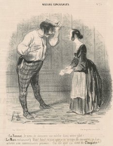 De vrouw. Ik heb net een lont ontdekt... door Honoré Daumier