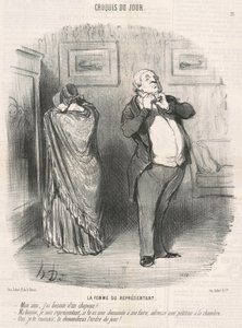 De vrouw van de vertegenwoordiger door Honoré Daumier