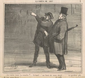 Zie je de komeet?... door Honoré Daumier