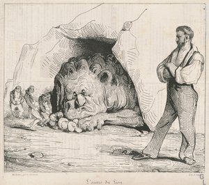 Het hol van de leeuw door Honoré Daumier