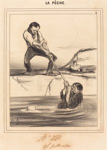 Le Barbillon entraine... door Honoré Daumier