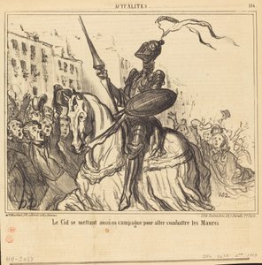 Le Cid gaat ook op campagne... door Honoré Daumier