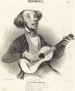 De Amateur-Gitarist door Honoré Daumier