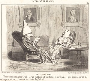 De Terugkeer naar Parijs door Honoré Daumier