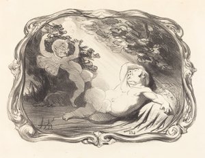 De slaap van Endymion-Berryer door Honoré Daumier