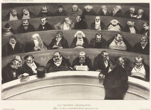 De Wetgevende Buik door Honoré Daumier
