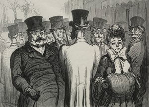 Le boulevard des Italiens door Honoré Daumier