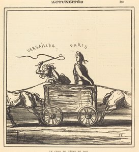 De wagen van de staat in 1871 door Honoré Daumier